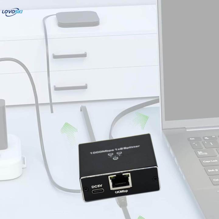 Gigabit Network Splitter Plug and Play Ethernet Splitter 1 to Speed Traffic Optimization