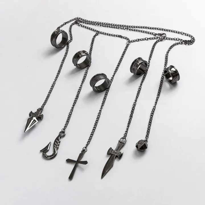 Cartoon%20Hunter%20X%20Saber%20Kurapika%20GON%20FREECSS%20Killua%20Zoldyck%20Cosplay%20Costume%20Props%20Metal%20Ring%20Accessories%20Alloy%20Chain%20Man%20Ring%20-%20Image%207