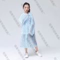 Non disposable thickened EVA kids raincoat wholesale outdoor mountaineering boys and girls fashion transparent raincoat poncho.