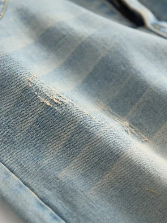 ZAFUL%20Men's%20Jeans%20Solid%20Faded%20Ripped%20Frayed%20Denim%20Jeans%20Mid-waist%20Slim%20Fitted%20Pants%20Ankle-length%20Zipper%20Trousers%20with%20Pocket%20-%20Image%205