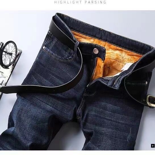 2022%20Plush%20Wool%20Jeans%20Men's%20Winter%20Warm%20Thicken%20Thermal%20Trousers%2028-40%20Straight%20Stretch%20Streetwear%20Boot%20Cut%20Daily%20Pants%20for%20Men%20-%20Image%202