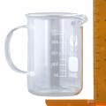250ml Beaker with Handle Transparent Glass Pouring Spout Beaker Mug Scaled Measuring Cup Chemical Laboratory Equipment. 