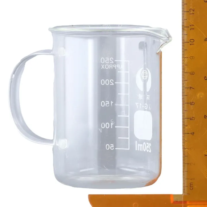 250ml%20Beaker%20with%20Handle%20Transparent%20Glass%20Pouring%20Spout%20Beaker%20Mug%20Scaled%20Measuring%20Cup%20Chemical%20Laboratory%20Equipment%20-%20Image%203