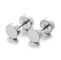 Stainless steel mens earrings - Black. 