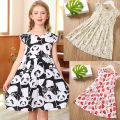 2 4 6 8 10 12 14 Years Children's Summer Dresses Cute Sweet Baby Girls Dresses Floral Printed Dresses for Girls Kids Clothes. 