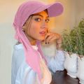 Baseball Hat Cap Hijab Shawl Simple Fabric Turban Summer Breathable Muslim Headscarf Hijab Cap For Women Men. 