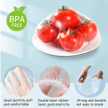 100pcs Disposable Plastic Wrap Tear-free Elastic Band Mouth Fresh-keeping Cover Bag Food-grade Household PE Set Vegetable Bag. 