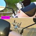 Universal Metal Bike Phone Rack Aluminum Alloy Bicycle Mobile Phone Holder Motorcycle Bike Handlebar & Looking Glass Mount.