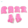 2 Set 3-5 years old Kid Child Roller Skating Bicycle Helmet Knee Wrist Guard Elbow Pad pink + purple.