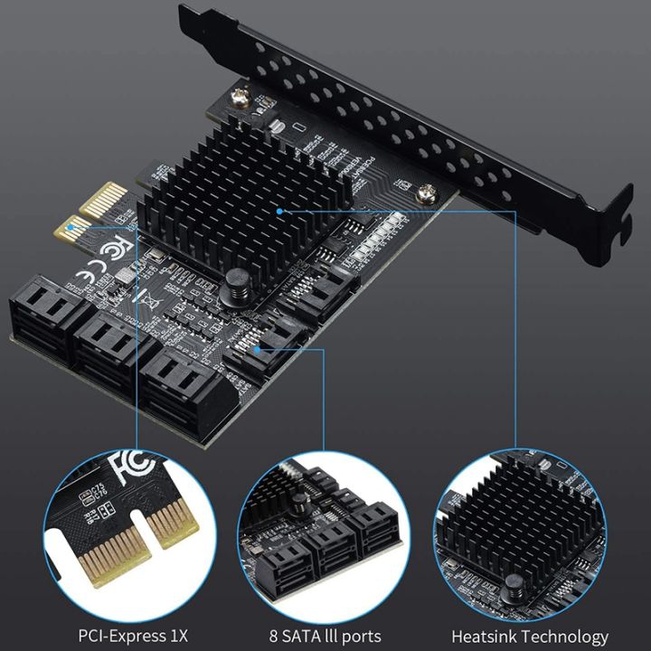 PCIE%20SATA%20Card%208%20Port,%206Gbps%20SATA%203.0%20PCIe%20Card,%20PCIe%20To%20SATA%20Controller%20Expansion%20Card,%20Upport%208%20SATA%203.0%20Devices%20-%20Image%205