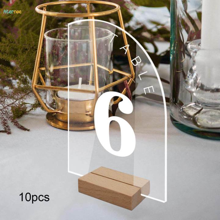 10Pcs%20Clear%20Acrylic%20Place%20Cards%20Table%20Numbers%20Table%20Seating%20Cards%20DIY%20Practical%20Durable%20for%20Birthday%20Reception%20Centerpiece%20Dinner%20Food%20Signs%20-%20Image%205