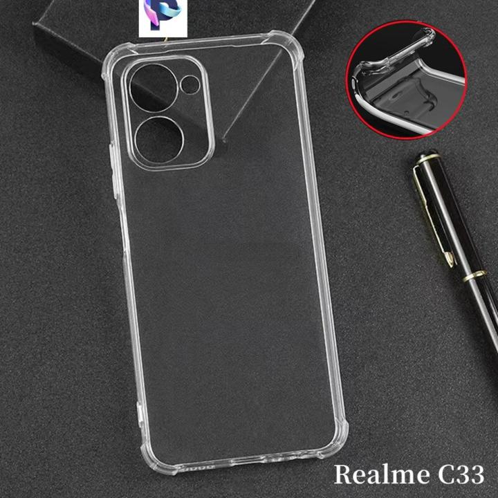 Realme C33 Cover Soft Transparent Full Protection Clear Back Cover for Realme C33 Cases - Phone - Camera (Back Case Cover For Smartphone)