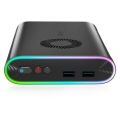 One Netbook ONEXGPU e-GPU Dock with AMD Radeon RX 7600M XT GPU, 8GB Storage, 1*Oculink 1*USB-C 4.0 2*HDMI 2*DP 2*USB-A 3.2 1*M.2 2280 1*RJ45, 100W Reverse Charging, RGB Lighting Effects. 