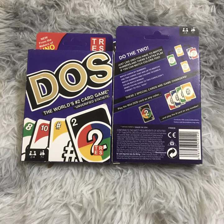 Mattel Games Uno DOS Board Game 110 Cards