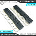 10Pcs IRF3205 N-Channel Power MOSFET A Class Product. IRF 3205 3 Pin Max 55V 110A 200W TO-220 IC Field Effect Transistor for Inverter, Converter, IPS or any Power Switching Application.. 