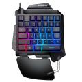 One-Handed Keyboard RGB Gaming Mouse + Gaming Keyboard Kit 35 Keys LED Left Hand Mini Keypad Como. 