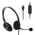 USB Headset with Microphone, On-Ear Headphones with Mic, Lightweight Stereo Bass Headphones, Portable Wired Headphones for PC, Computer, Tablets, Laptops. 