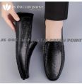 New High Quality JS Leather JS-112345 Slip Moccasins Loafers Casual Shoes For Men Driving.
