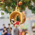 Christmas Dog Pendant Ornament Christmas Tree Decoration for Bag Holiday. 
