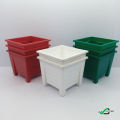5-inch Green, Red, and White color flower tub 5 pieces. Mapela plastic flower tob / fuler tob.. 