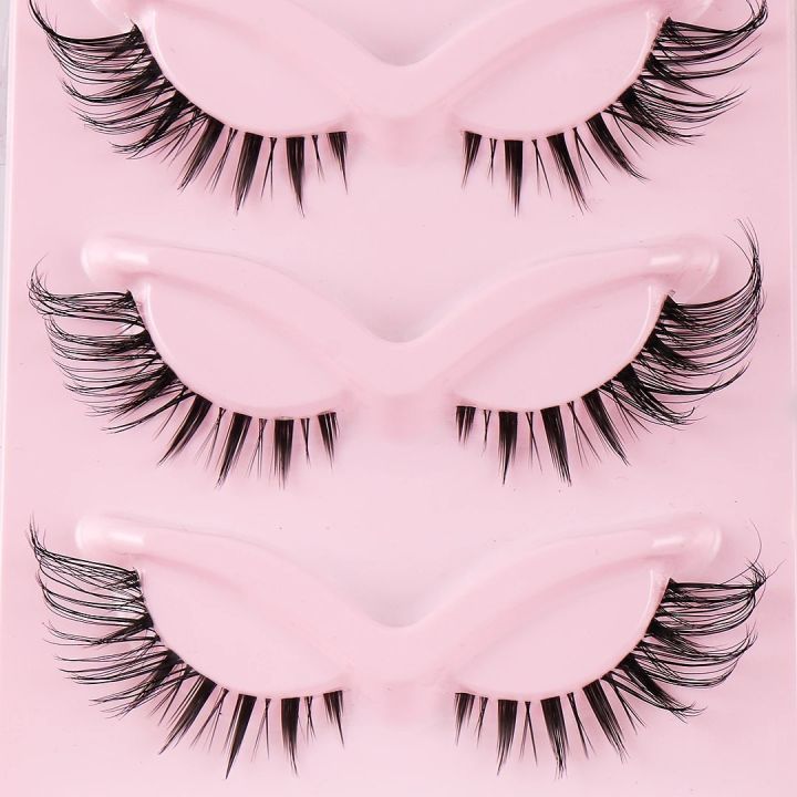 5%20Pair%203D%20Cat%20Eye%20Lashes%20Fox%20Eye%20Fluffy%20Soft%20Natural%20Mink%20False%20Eyelashes%20Faux%20Makeup%20Eyelash%20-%20Image%205