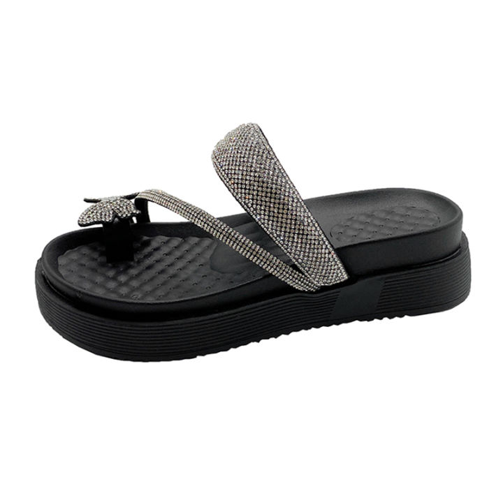 Shiny%20Crystal%20Butterfly%20Flat%20Heeled%20Sandals%20Women%202024%20Summer%20Clip%20Toe%20Platform%20Slippers%20Woman%20Soft%20Thick%20Sole%20Flip-Flops%20Slides%20-%20Image%207