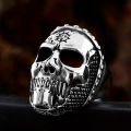 15 Styles for Choose Stainless Steel Vintage Hannya Oni Ring Japan Tengu Skull Skeleton Mask Ring Gothic Punk Rock Biker Jewelry.