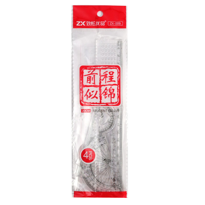 4PCS%20Measure%20Draw%20Plastic%20Transparent%20Ruler%20Protractor%20Triangle%20Ruler%20School%20Office%20Supplies%20Scale%20Stationery%20-%20Image%209