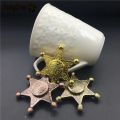 【Fanco Toy store】colorful Sheriff Captain Rudder Fidget Hexagonal Star Hand Spinner Metal Toys For Anxiety Antistress Kid Adults.