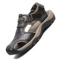 Classic Men's Sandals Summer  Leather Beach Sandals Moccasins Luxury Men's Sandals Outdoor Slippers Sneakers Plus Size. 