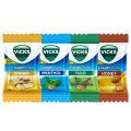 Vicks Cough Drops 1.8g x 12 Mix Packs - Ginger, Menthol, Tulsi & Honey Flavor. 