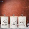 3x Tea Coffee Sugar Canisters Set with Lid Kitchen Storage Jar Food Container. 