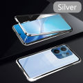 Biruiqu For VIVO V60 Magnetic Absorption Case Metal Frame Shockproof Double Sided Tempered Glass Magnetic Case Cover. 