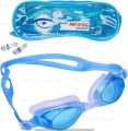 Professional Anti-Fog Swimming Goggles with Integrated Ear Plugs Crystal Clear Vision & Ultimate Waterproof Protection. 