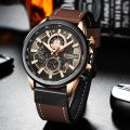 CURREN 8380 Watch Men Fashion Quartz Watches Leather Strap Sport Quartz Wristwatch Chronograph Clock Male Creative Design Dial. 