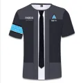 Game detroit become human 3D T Shirt Men Women detroit : become human connor RK800 Short Sleeve T-Shirt Male Tshirt Streetwear. 