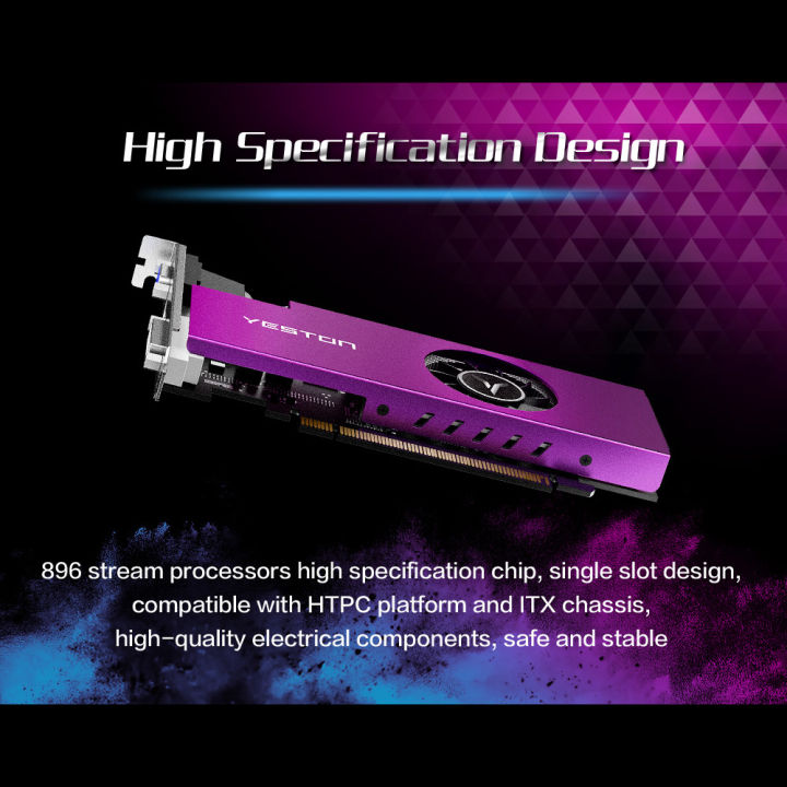 Yeston%20RX560-4G%20D5%20LP%20Graphics%20Card%20Gaming%20Graphic%20Card%201200/6000MHz%204G/128bit/GDDR5%20Memory%20VGA+HDMI+DVI-D%20Output%20Ports%20-%20Image%204