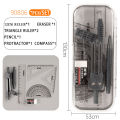 8pcs set Geometry Protractor Drawing School Eraser Compasses Set Math Eraser Ruler For Students high quality MuXiaRe. 