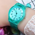 Wenefang Casual women silicone jelly band quartz wrist watch women cute transparent eco-friendly candy students watch. 