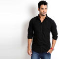 Black Cotton Casual Shirt for Men.