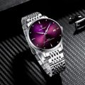Luxury Men's Watch Waterproof Luminous Hands Automatic Date Stainless Steel Clock Quartz Watch Men's Business Wristwatch. 