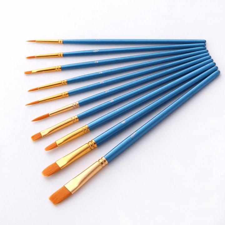 Keep Smiling Mix Artist Paint Brush Set Of 10 Pcs | Daraz.com.bd
