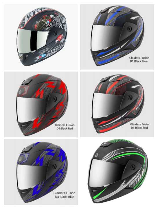 Gliders fusion full face stylish helmet.