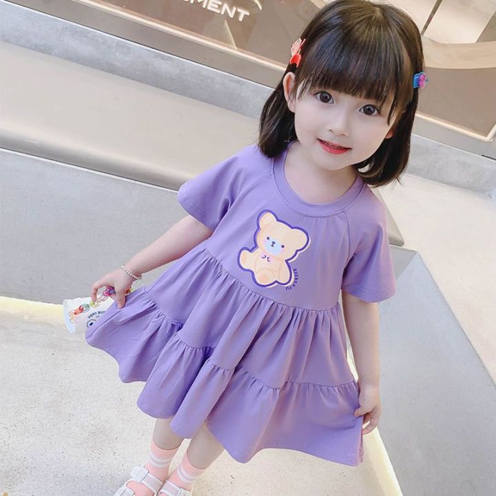 New%20Girls%20Summer%20Cute%20Dress%20Foreign%20Style%20Children's%20Short%20Sleeve%20Baby%20Girl%20Skirt%20Korean%20Princess%20Skirt%20Tide%20-%20Image%206