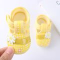 【Good-Love Store】(New) flower bow baby girls flat shoes cartoon soft flat newborn baby New Walk shoes. 