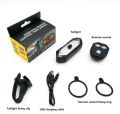 Remote Control Cycle Indicator Signal, Rear Red Light LED Rechargeable USB Bicycle Tail Light, Wireless Remote Control Red Light With Sound.