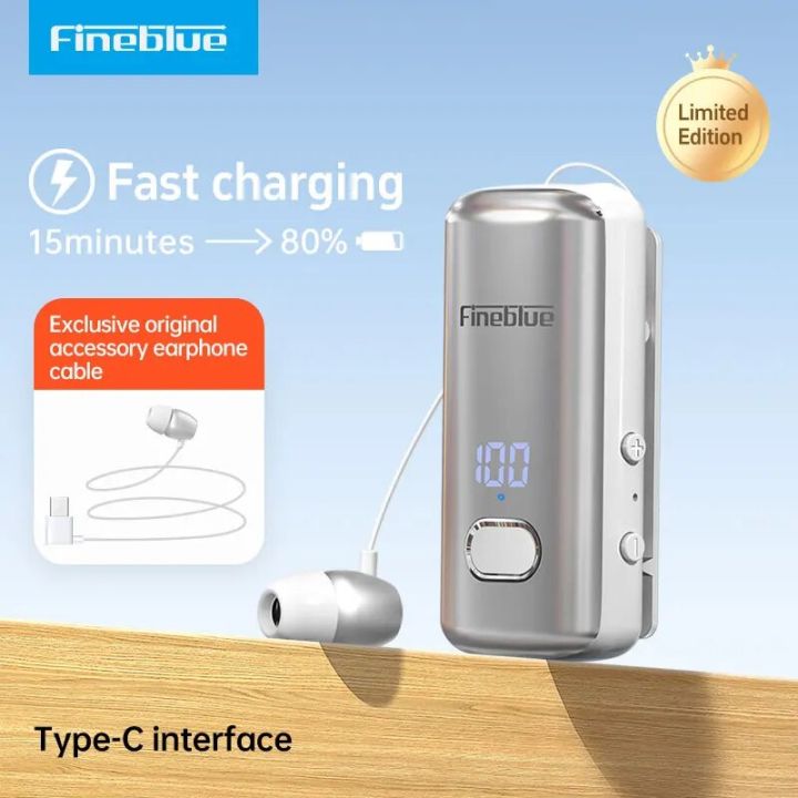 Fineblue F580 Pro lotos lotus Wireless Headset Lavalier Bluetooth Headphone with Mic Power Display Noise Cacelling Auriculares