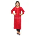 "Maroon Linen Stylish and Fashionable Casual Ready Made one piece  Kamiz for Women (Tailor Made) - Pit solid". 