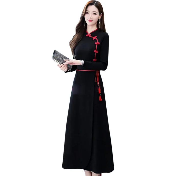 New%20Vintage%20Chinese%20Style%20Elegant%20Women%20Long%20Kurti,%20Fibric%20linen%202023%20-%20Image%202
