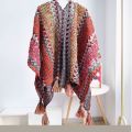 Xinjiang Qinghai Travel Shawl Large Scarf Women's Autumn and Winter Yunnan National Style Travel Cloak Talma Thick Warm.